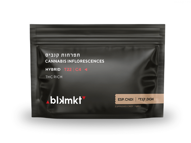 קנאביס רפואי תפרחת אספ.קנדי - T22/C4 - ESP.CNDY איי.אמ.סי יום\לילה - היברידי