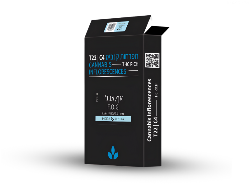 קנאביס רפואי תפרחת אף.או.ג'י - T22/C4 - F.O.G קנדוק לילה - אינדיקה