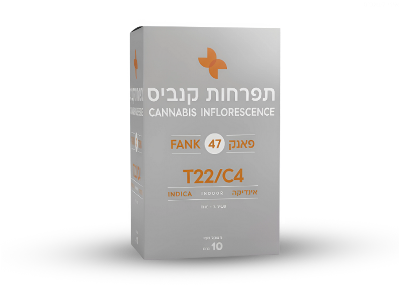 קנאביס רפואי תפרחת פאנק 47 - T22/C4 - Fank 47 גרין האוס לילה - אינדיקה