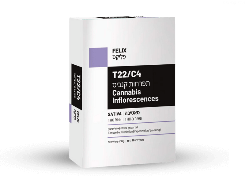 קנאביס רפואי תפרחת פליקס - T22/C4 - Felix שיח מדיקל יום - סאטיבה