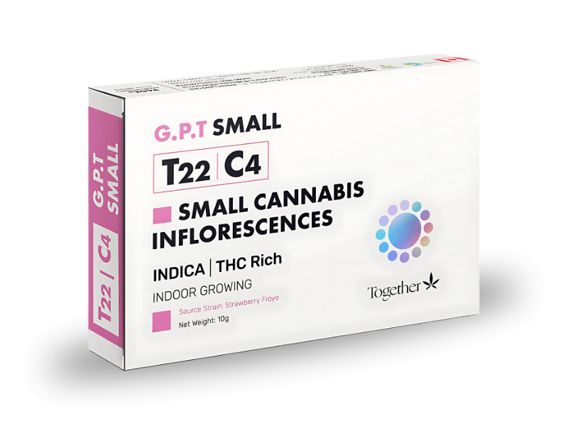 קנאביס רפואי תפרחת ג'י.פי.טי סמול  - T22/C4 - G.P.T Small טוגדר פארמה לילה - אינדיקה