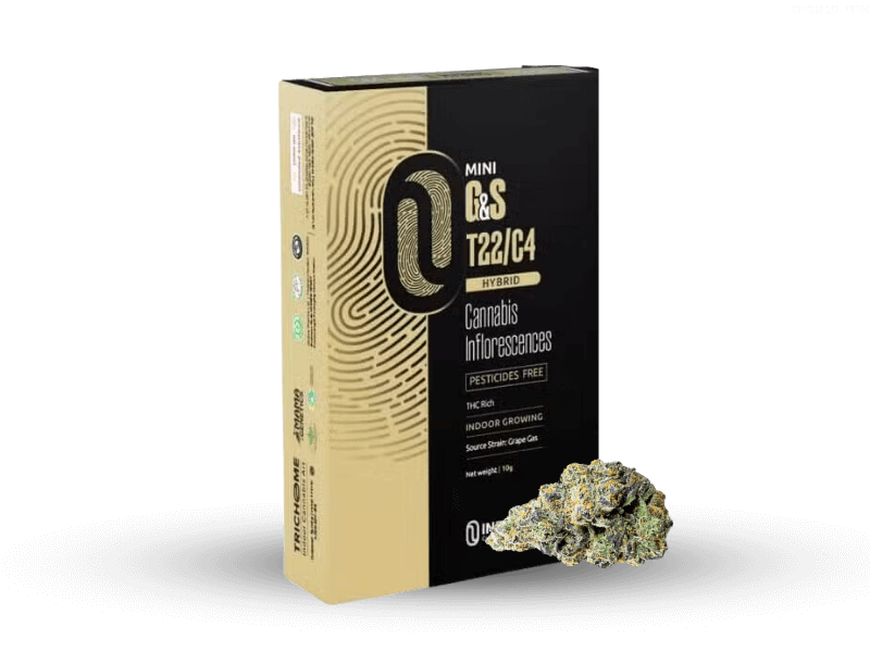 קנאביס רפואי תפרחת ג'י&אס מיני - T22/C4 - G&S Mini טריכום יום\לילה - היברידי