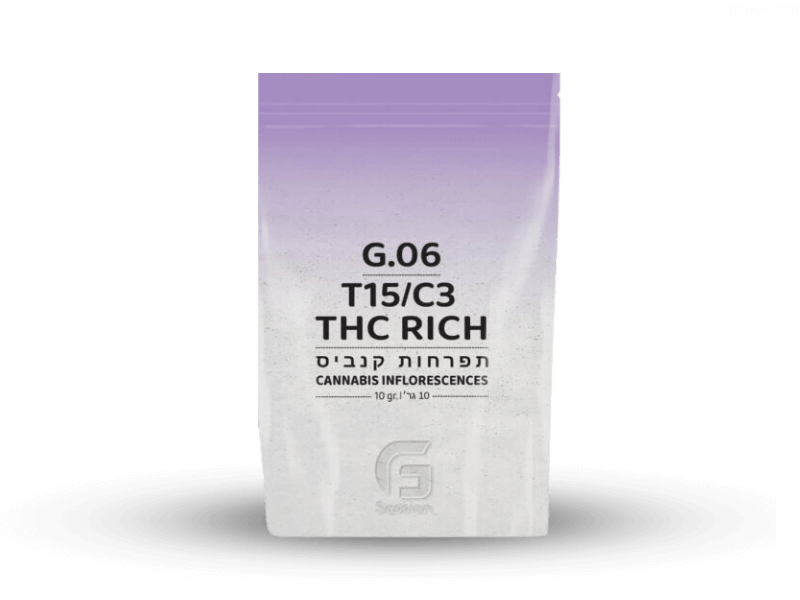 קנאביס רפואי תפרחת ג'י.06 - T15/C3 - G.06 גרין פילדס לילה - אינדיקה