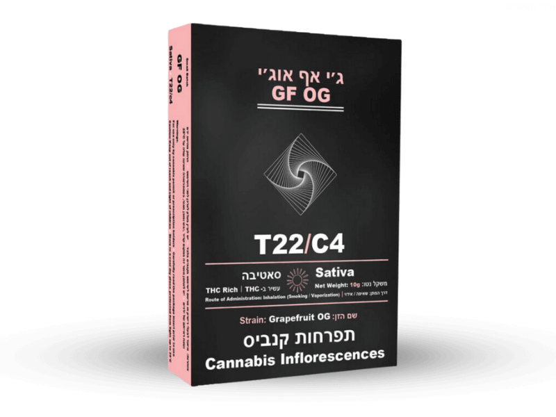 קנאביס רפואי תפרחת ג'י אף או ג'י - T22/C4 - GF OG הרמוני יום - סאטיבה