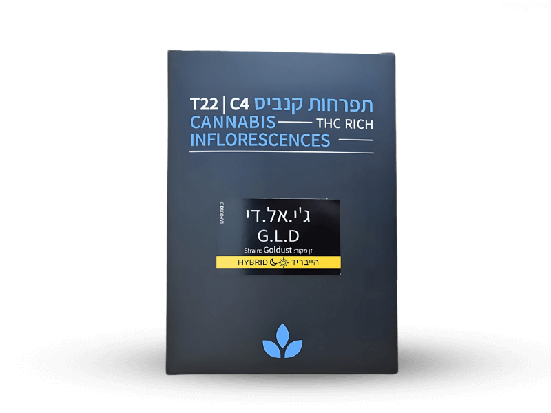 קנאביס רפואי תפרחת ג'י אל די - T22/C4 - GLD קנדוק יום\לילה - היברידי