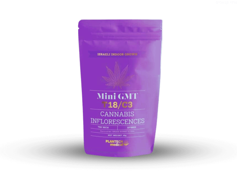 קנאביס רפואי תפרחת ג'י אם טי מיני - T18/C3 - GMT Mini פלאנטק מדיקל יום\לילה - היברידי