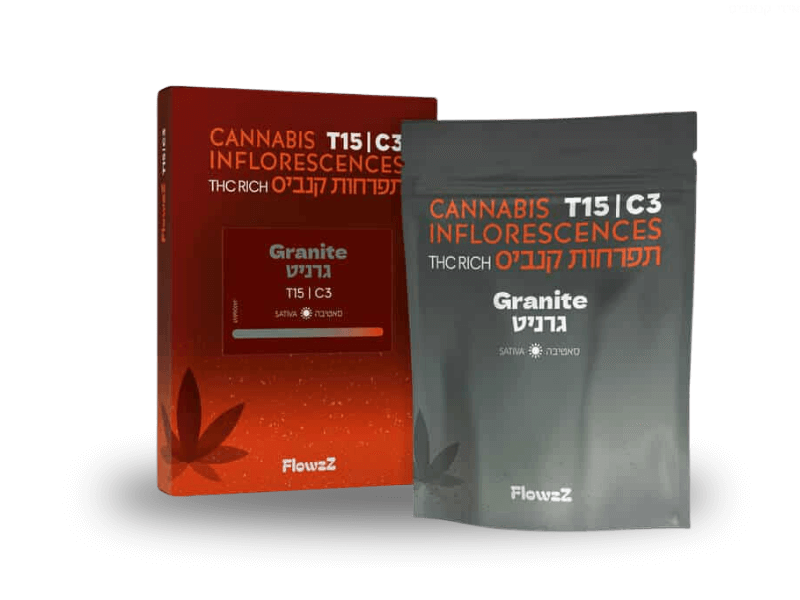 קנאביס רפואי תפרחת גרניט - T15/C3 - Granite בזלת פארמה יום - סאטיבה