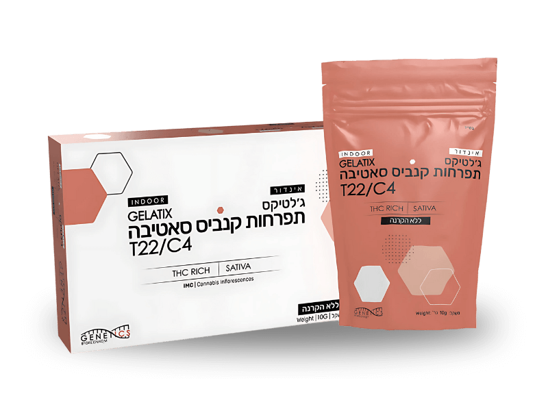 קנאביס רפואי תפרחת ג'לטיקס - T22/C4 - Gelatix גרינקום יום - סאטיבה