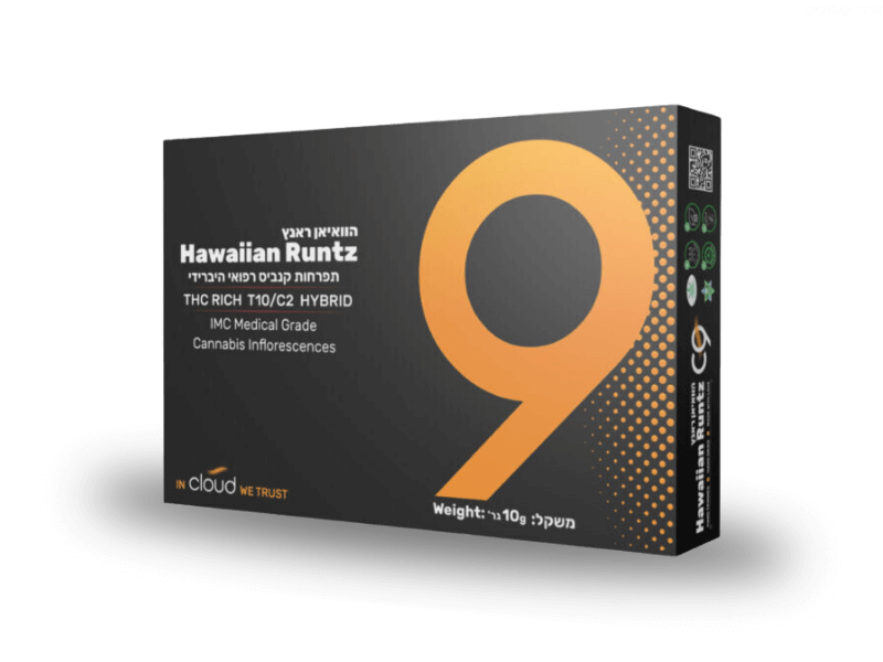 קנאביס רפואי תפרחת הוואיאן ראנץ - T10/C2 - Hawaiian גרינקום יום\לילה - היברידי