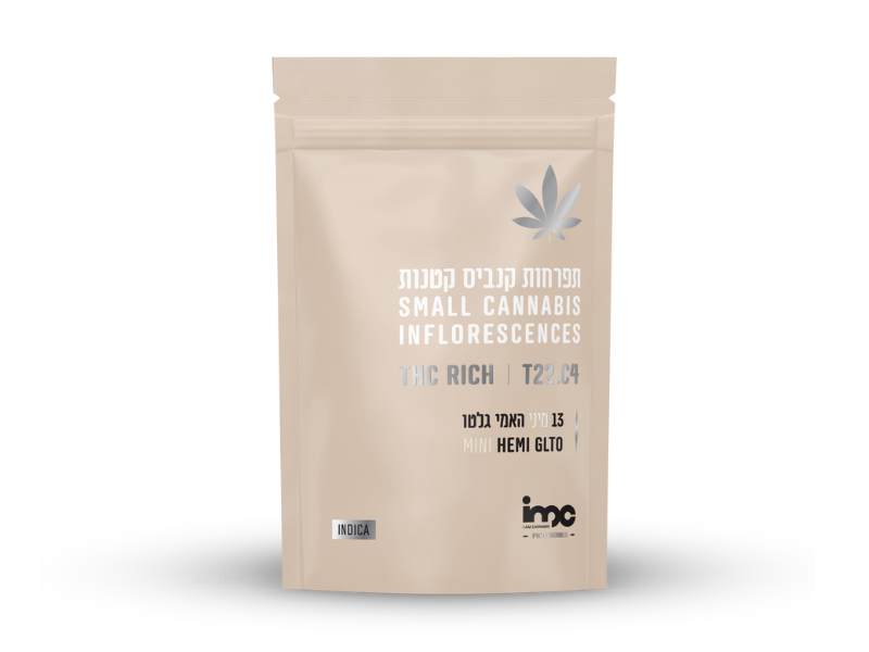 קנאביס רפואי תפרחת האמי גלטו מיני - T22/C4 - Hemi Glto Mini איי.אמ.סי לילה - אינדיקה