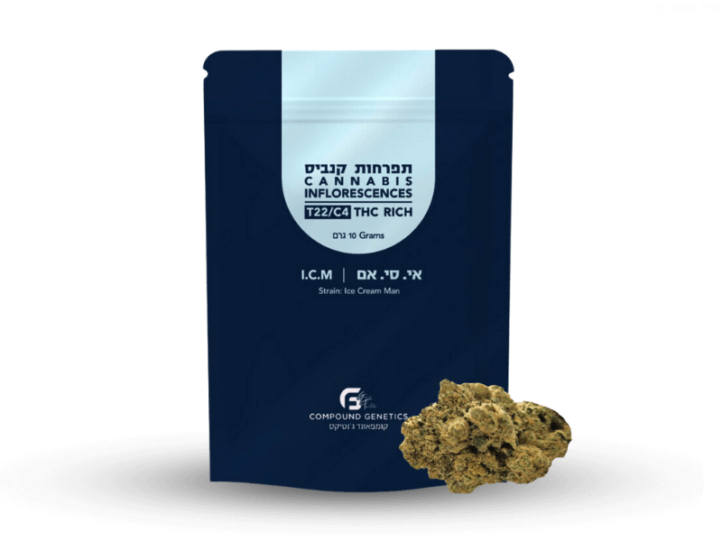 קנאביס רפואי תפרחת איי.סי.אם - T22/C4 - I.C.M גרין פילדס יום - סאטיבה
