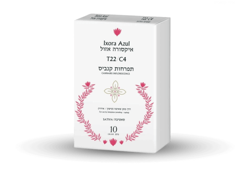 קנאביס רפואי תפרחת איקסורה אזול - T22/C4 - Ixora Azul תיקון עולם יום - סאטיבה