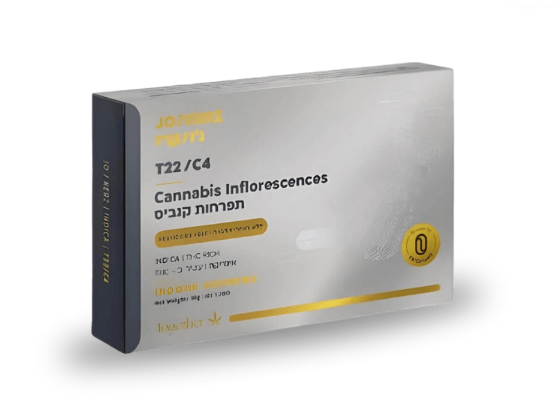 קנאביס רפואי תפרחת ג'ו/קרז  - T22/C4 - Jo/kerz טוגדר פארמה לילה - אינדיקה