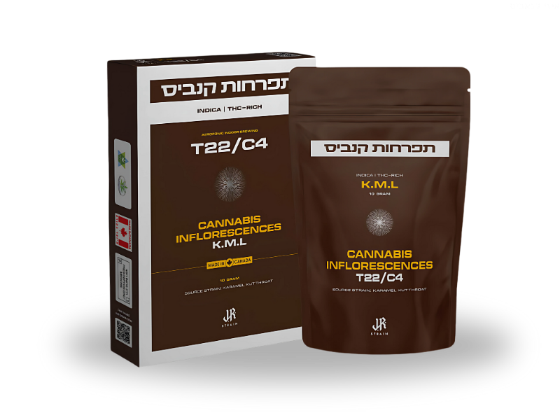 קנאביס רפואי תפרחת קיי.אם.אל - T22/C4 - K.M.L טוגדר פארמה לילה - אינדיקה