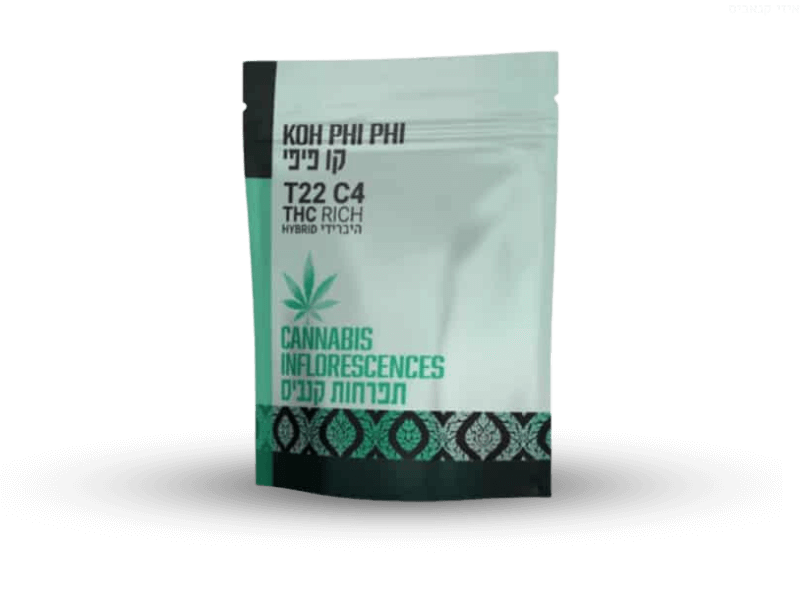 קנאביס רפואי תפרחת קו פיפי  - T22/C4 - Koh Phi Phi טרו ג'נטיקס איי.אל יום\לילה - היברידי