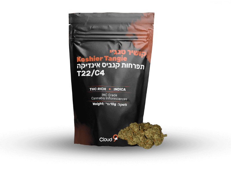 קנאביס רפואי תפרחת קושיר טנג'י - T22/C4 - Koshier Tangie גרינקום לילה - אינדיקה