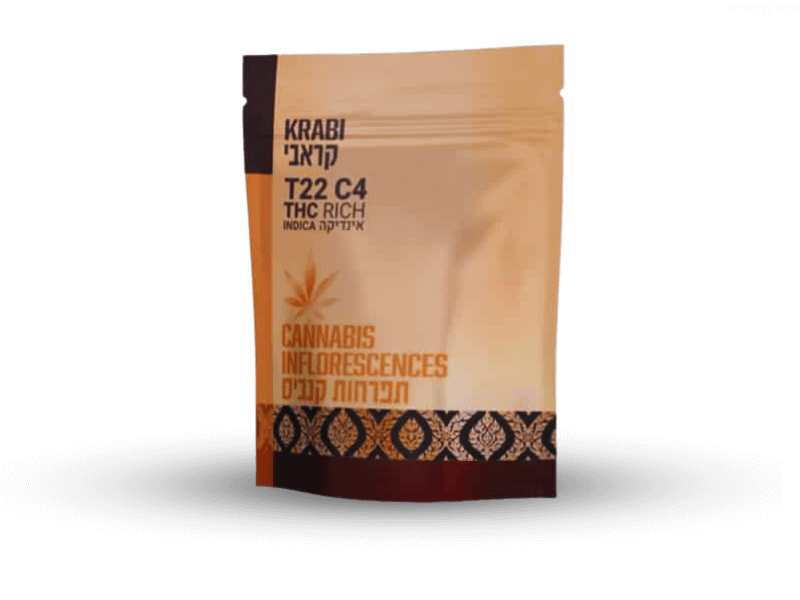 קנאביס רפואי תפרחת קראבי  - T22/C4 - Krabi טרו ג'נטיקס איי.אל לילה - אינדיקה