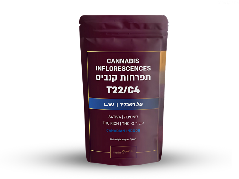 קנאביס רפואי תפרחת אל.דאבליו - T22/C4 - L.W טוגדר פארמה יום - סאטיבה