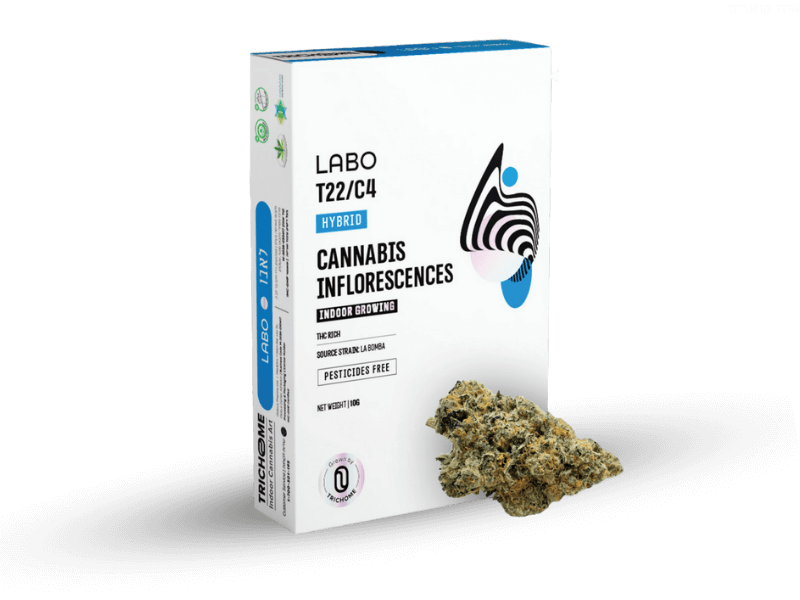 קנאביס רפואי תפרחת לאבו - T22/C4 - Labo טריכום יום\לילה - היברידי
