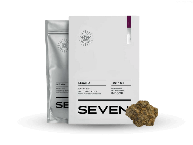 קנאביס רפואי תפרחת לגאטו  - T22/C4 - Legato מדוקאן לילה - אינדיקה