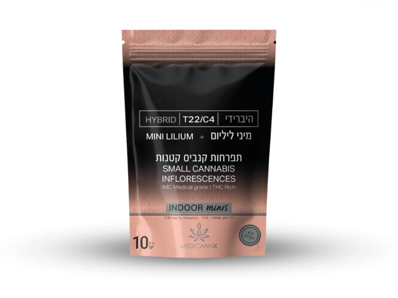 קנאביס רפואי תפרחת מיני ליליום - T22/C4 - Lilium Mini מדיקן איקס יום\לילה - היברידי