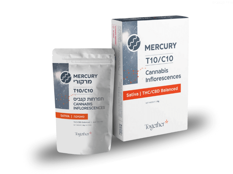 קנאביס רפואי תפרחת מרקורי - T10/C10 - Mercury טוגדר פארמה יום - סאטיבה