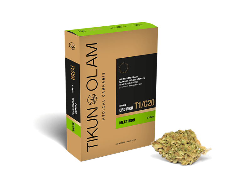 קנאביס רפואי תפרחת מטטרון - T1/C20 - Metatron תיקון עולם יום\לילה - היברידי