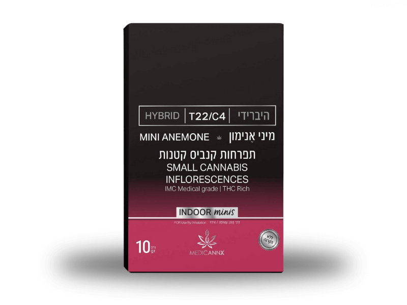 קנאביס רפואי תפרחת מיני אנימון - T22/C4 - Mini Anemone מדיקן איקס יום\לילה - היברידי