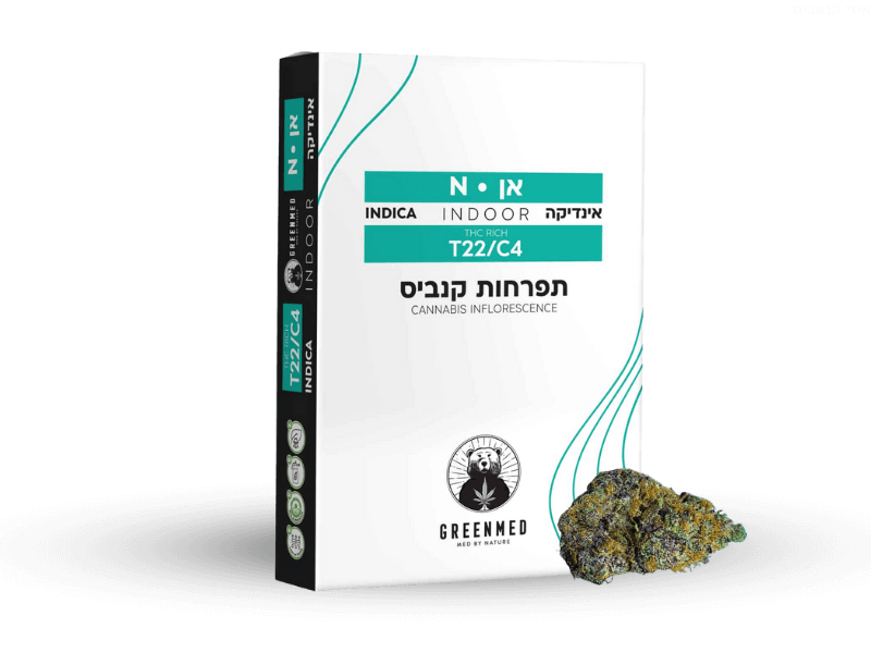 קנאביס רפואי תפרחת אן - T22/C4 - N גרינמד לילה - אינדיקה