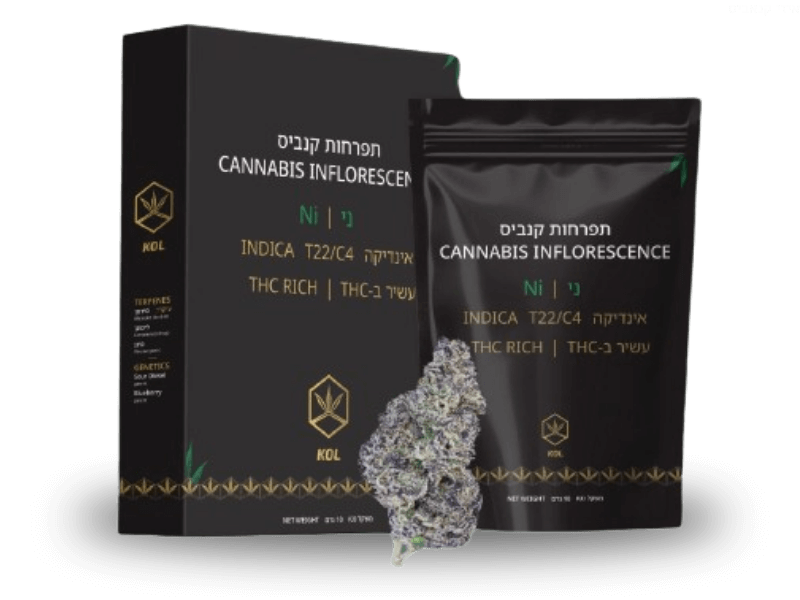 קנאביס רפואי תפרחת ני - T22/C4 - NI קול מדיקל לילה - אינדיקה
