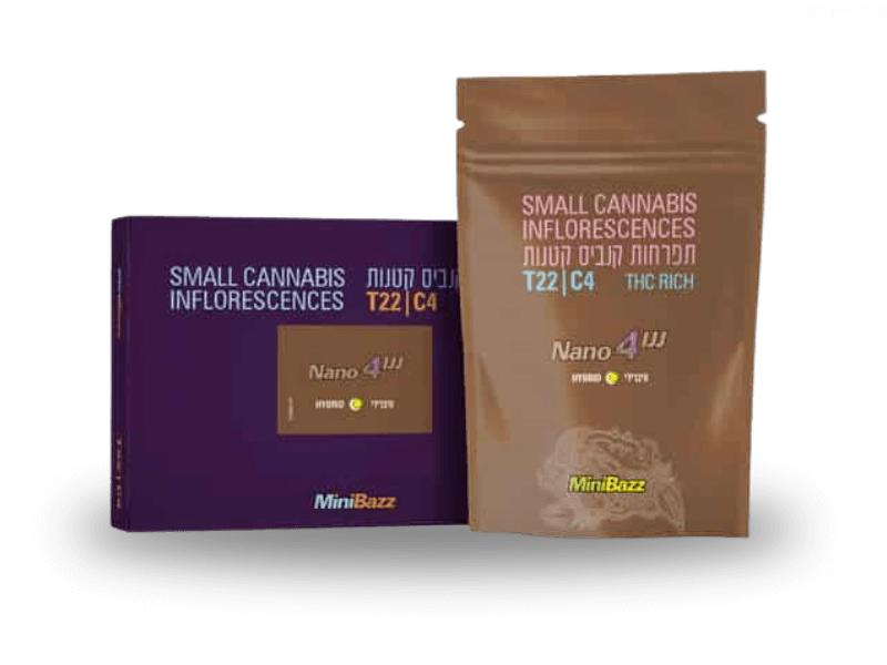 קנאביס רפואי תפרחת ננו 4 - T22/C4 - Nano 4 בזלת פארמה יום\לילה - היברידי