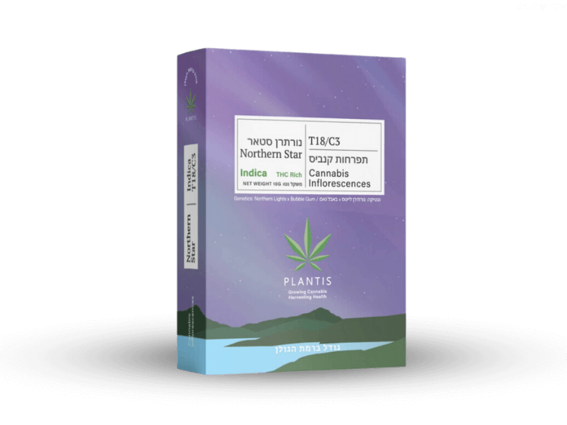 קנאביס רפואי תפרחת נורתרן סטאר  - T18/C3 - Northern Star פלאנטיס לילה - אינדיקה