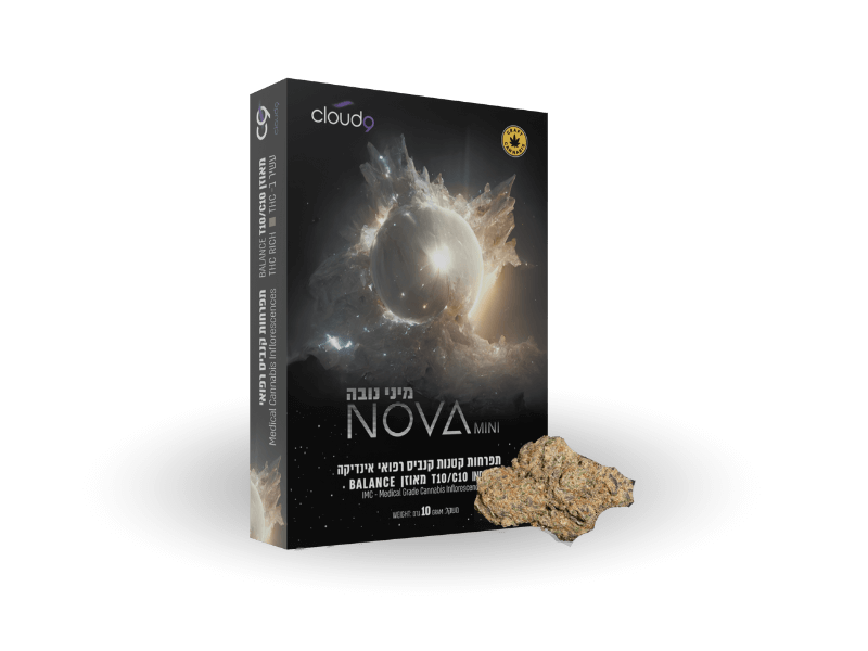 קנאביס רפואי תפרחת מיני נובה - T10/C10 - Nova Mini גרינקום לילה - אינדיקה