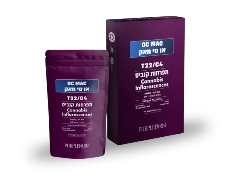 קנאביס רפואי תפרחת או סי מאק  - T22/C4 - OC MAC טוגדר פארמה יום\לילה - היברידי
