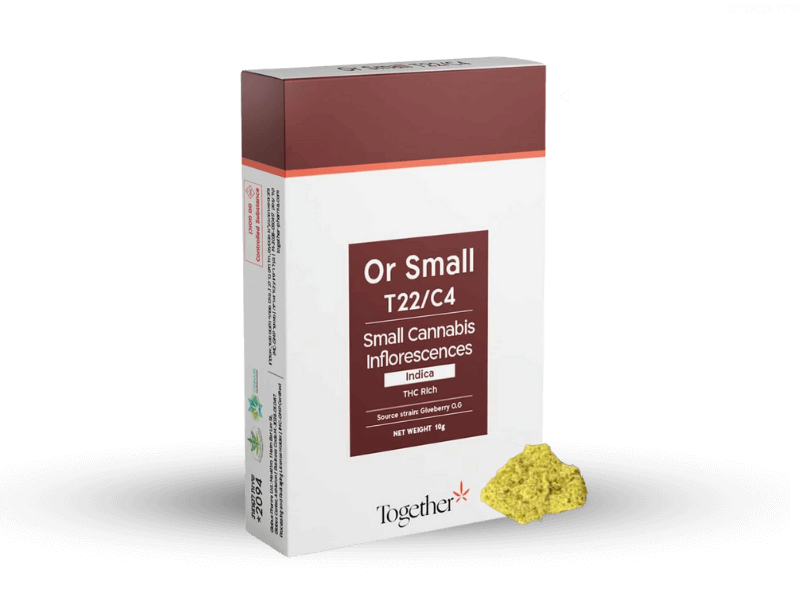 קנאביס רפואי תפרחת אור סמול - T22/C4 - OR Small טוגדר פארמה לילה - אינדיקה