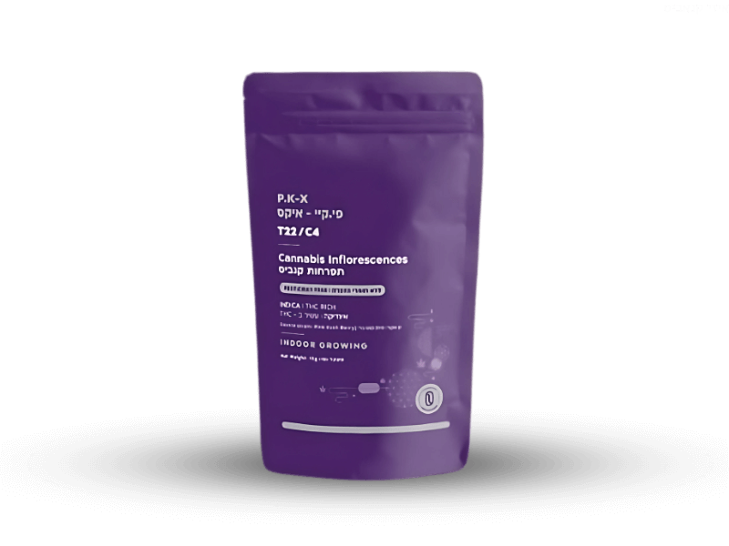 קנאביס רפואי תפרחת פי.קיי-איקס - T22/C4 - P.K-X טוגדר פארמה לילה - אינדיקה