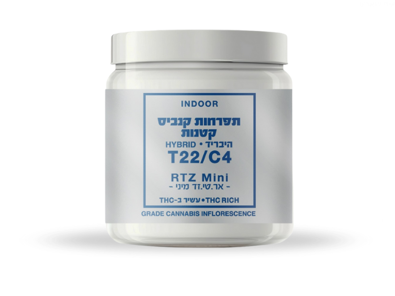 קנאביס רפואי תפרחת אר.טי.זד מיני - T22/C4 - RTZ Mini קנאבר יום\לילה - היברידי