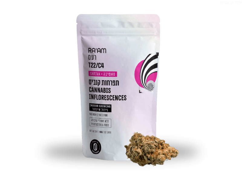 קנאביס רפואי תפרחת רעם - T22/C4 - Raam טריכום יום - סאטיבה