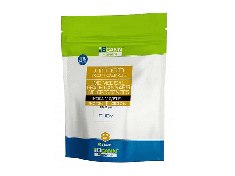 קנאביס רפואי תפרחת רובי - T10/C2 - Ruby בזלת פארמה לילה - אינדיקה