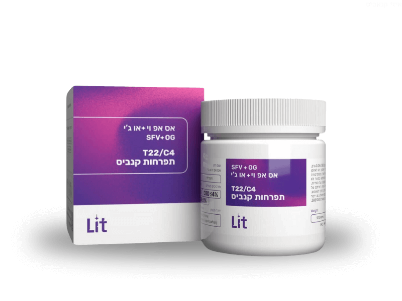 קנאביס רפואי תפרחת אס אף וי או ג'י - T22/C4 - SFV OG פיס נטורלס יום\לילה - היברידי