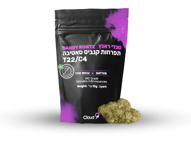 קנאביס רפואי תפרחת סנדי ראנץ - T22/C4 - Sandy Runtz גרינקום יום - סאטיבה