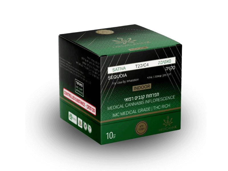 קנאביס רפואי תפרחת סקויה - T22/C4 - Sequoia מדיקן איקס יום - סאטיבה