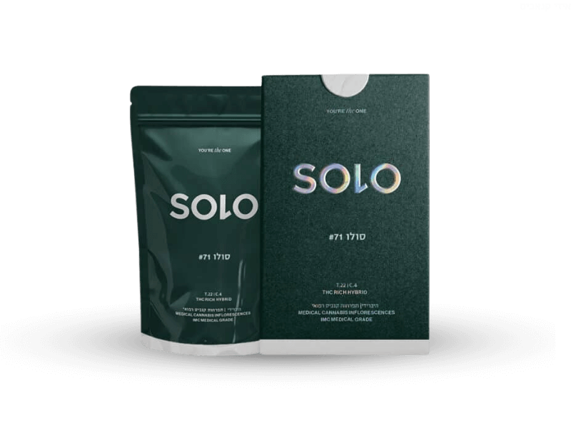 קנאביס רפואי תפרחת סולו #71 - T22/C4 - Solo #71 מדוקאן יום\לילה - היברידי