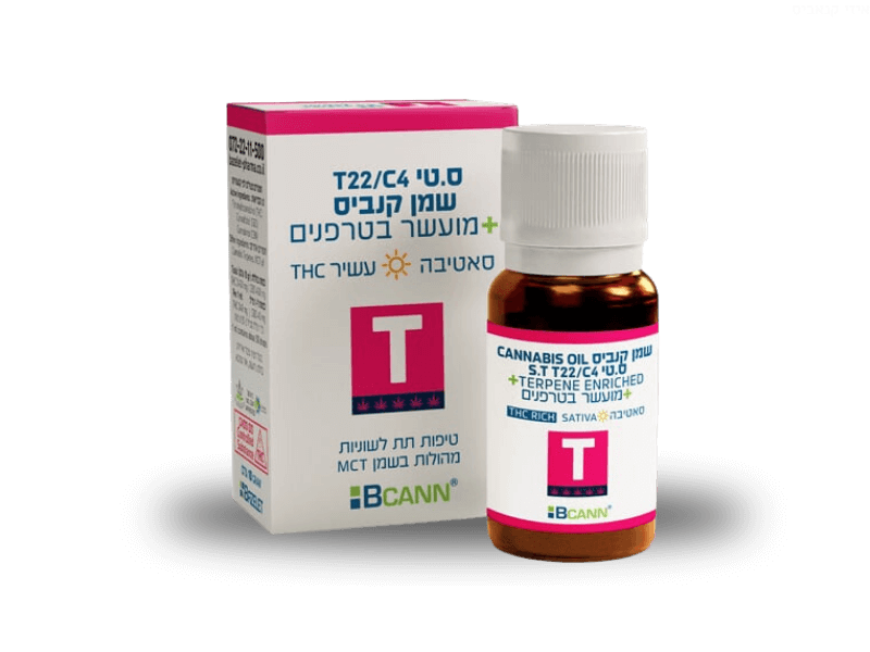קנאביס רפואי שמן ס.טי סאטיבה - T22/C4 - S.T בזלת פארמה יום - סאטיבה