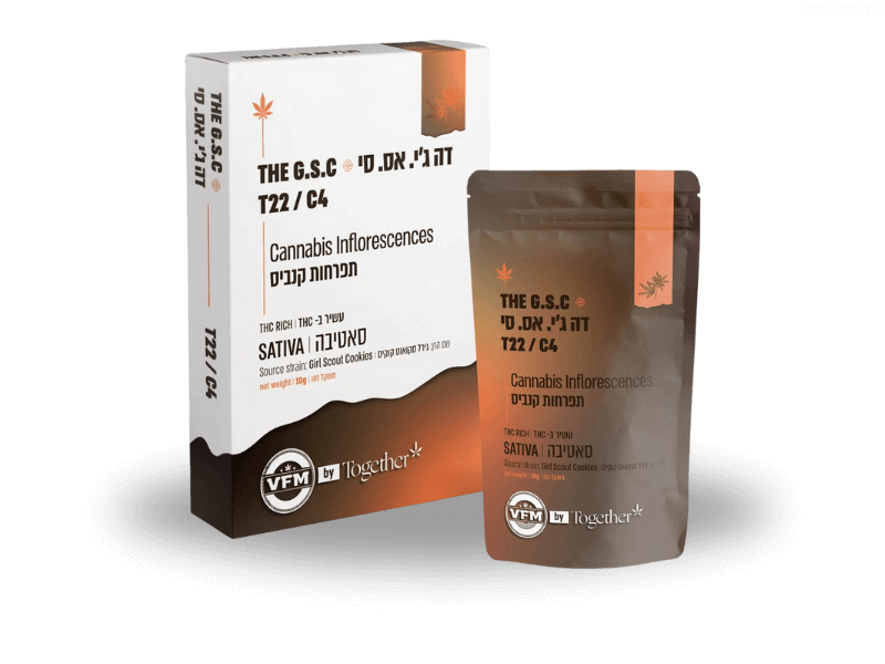 קנאביס רפואי תפרחת דה ג'י. אס. סי - T22/C4 - The G.S.C טוגדר פארמה יום - סאטיבה