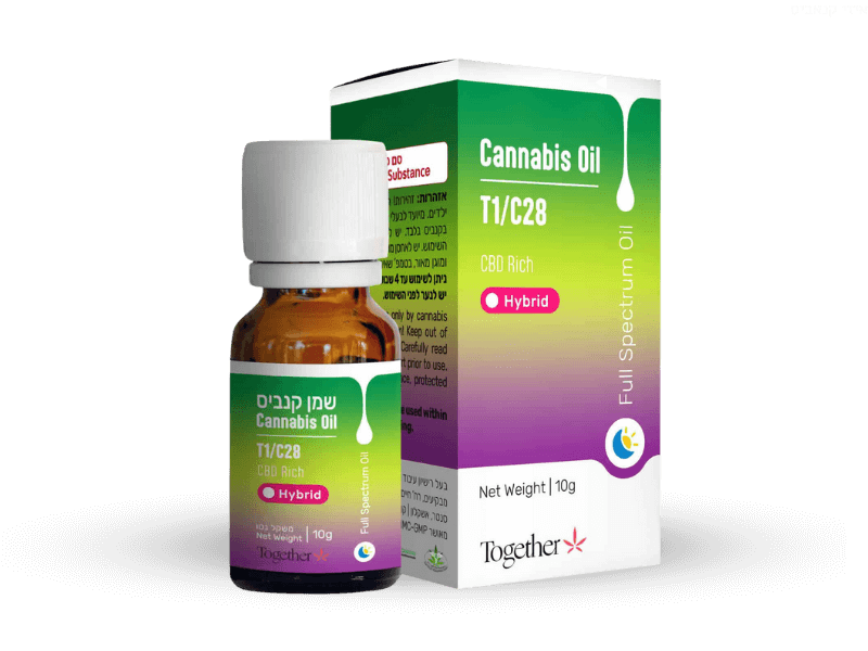 קנאביס רפואי שמן טוגדר היבריד - T1/C28 - Together טוגדר פארמה יום\לילה - היברידי