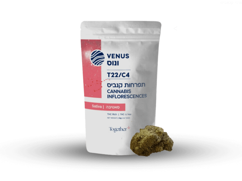 קנאביס רפואי תפרחת ונוס - T22/C4 - Venus טוגדר פארמה יום - סאטיבה