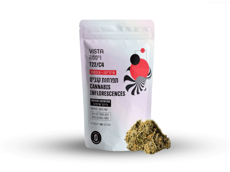 קנאביס רפואי תפרחת ויסטה - T22/C4 - Vista טריכום לילה - אינדיקה
