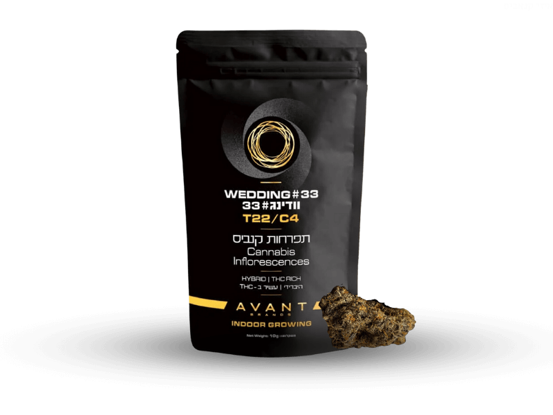 קנאביס רפואי תפרחת וודינג #33 - T22/C4 - Wedding #33 טוגדר פארמה יום\לילה - היברידי