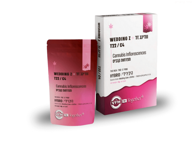 קנאביס רפואי תפרחת וודינג זד  - T22/C4 - Wedding Z טוגדר פארמה יום\לילה - היברידי